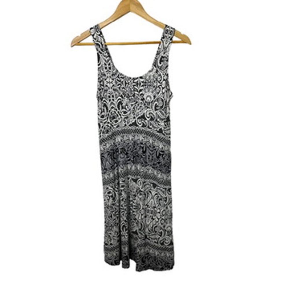 Soma Sleeveless A-Line Short Dress Lacey Stripe Ivory Women's Small